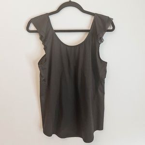 Calia Scoop Neck Ruffle Sleeve Athletic Tank (Women's Medium)